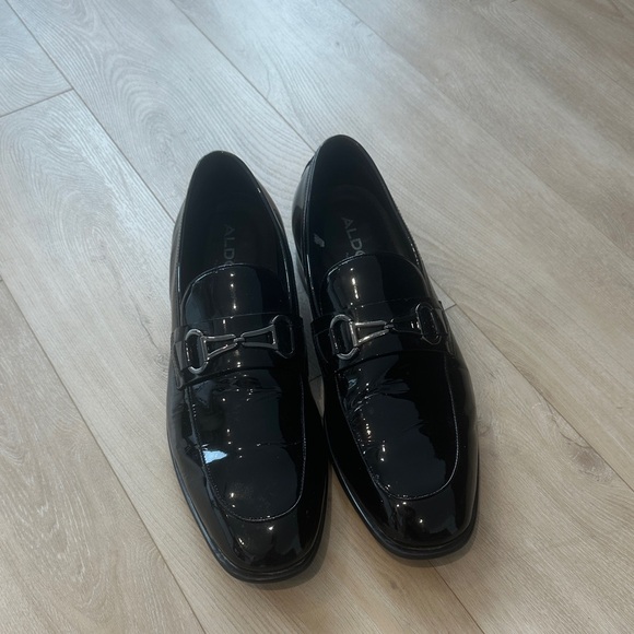 Aldo Other - Aldo Glossy Black Men's Slip-On Loafers